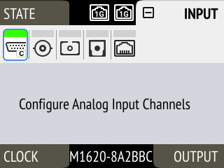 Analog input configuration