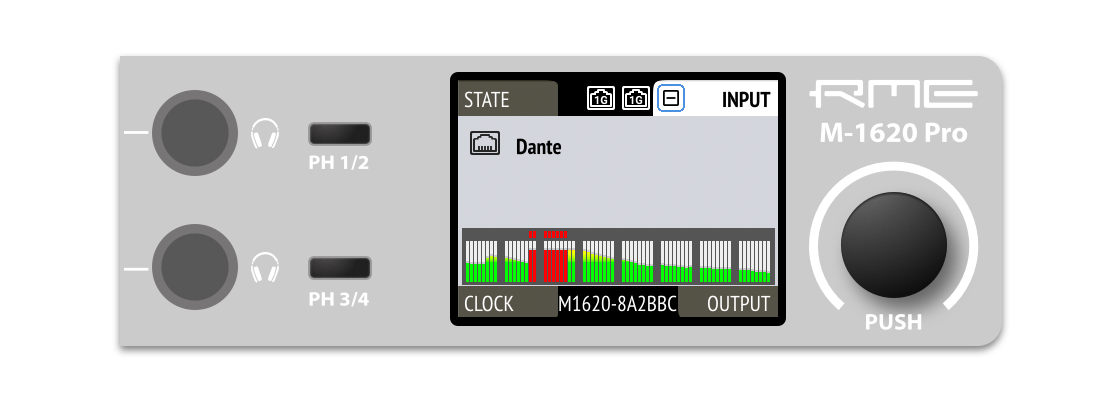 Device Dante Input screenshot