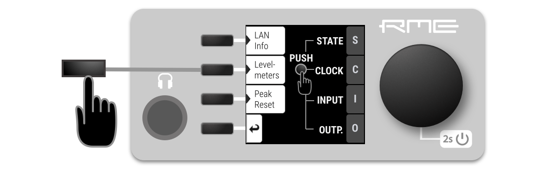 Input level meter location