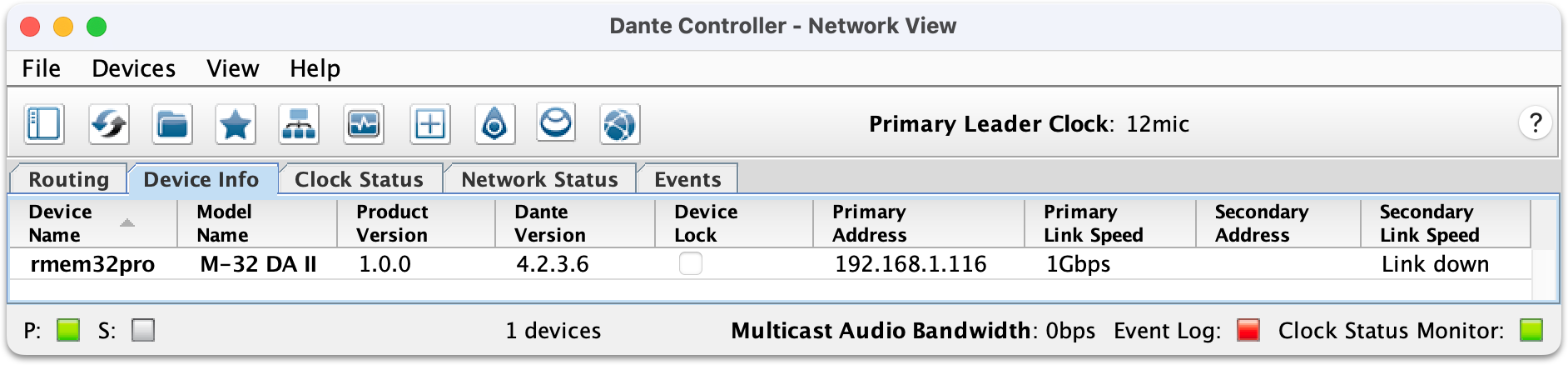 Network Status