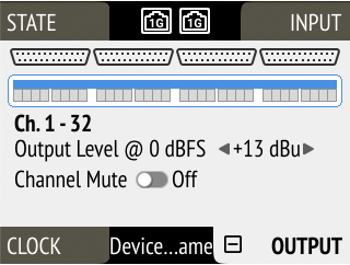 Analog output configuration